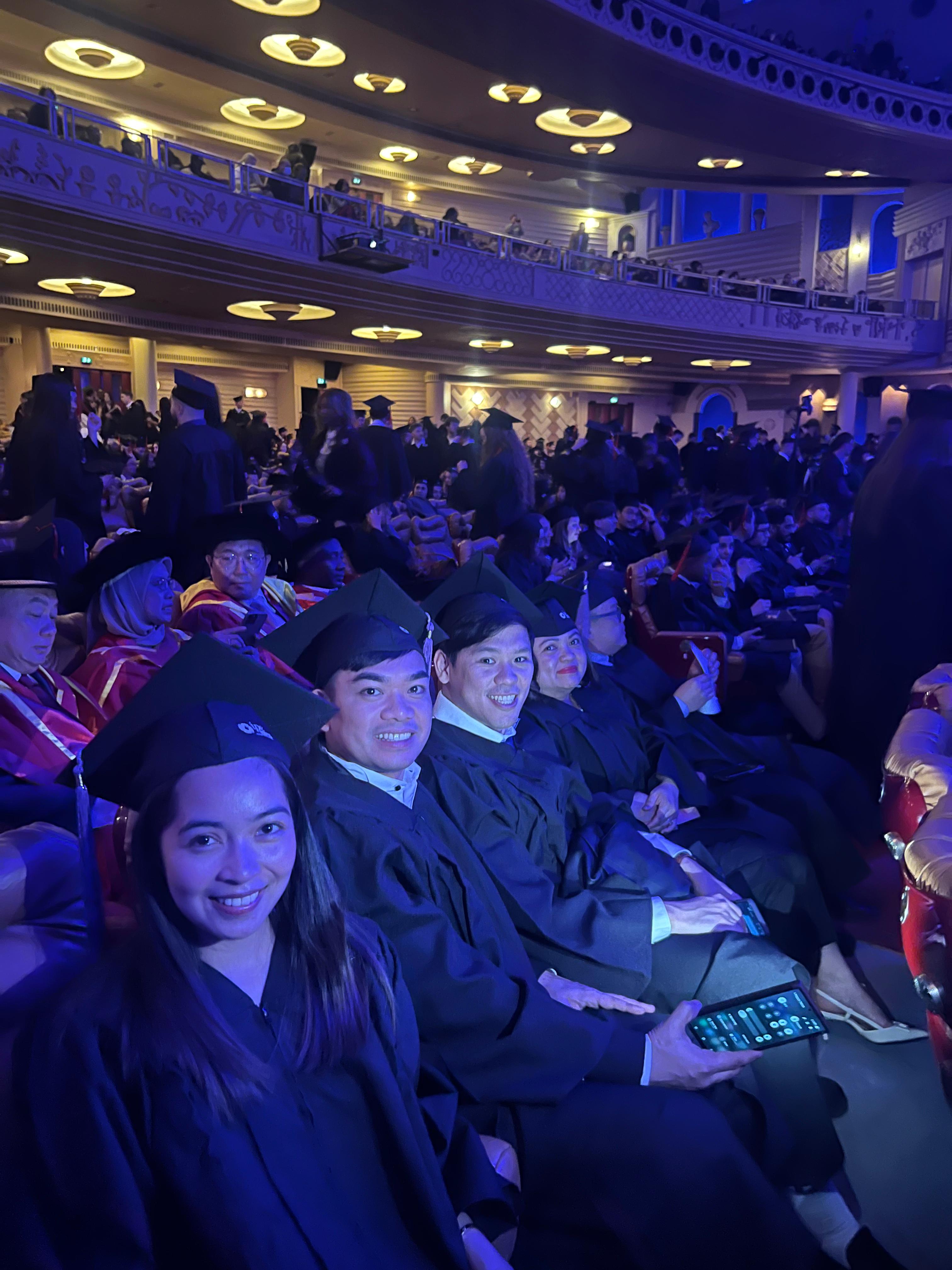 Graduates seated together at the PPA Business School commencement ceremony in Paris