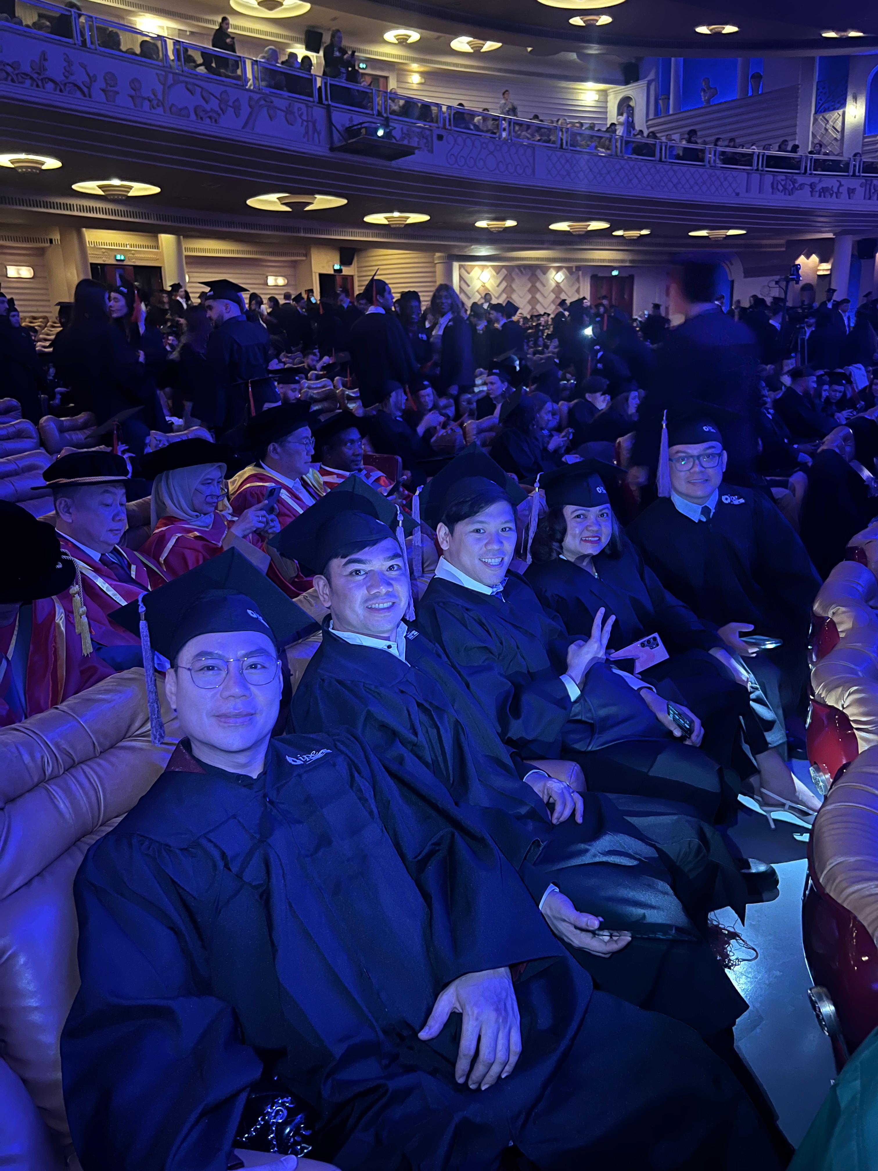 Graduates seated together at the PPA Business School commencement ceremony in Paris