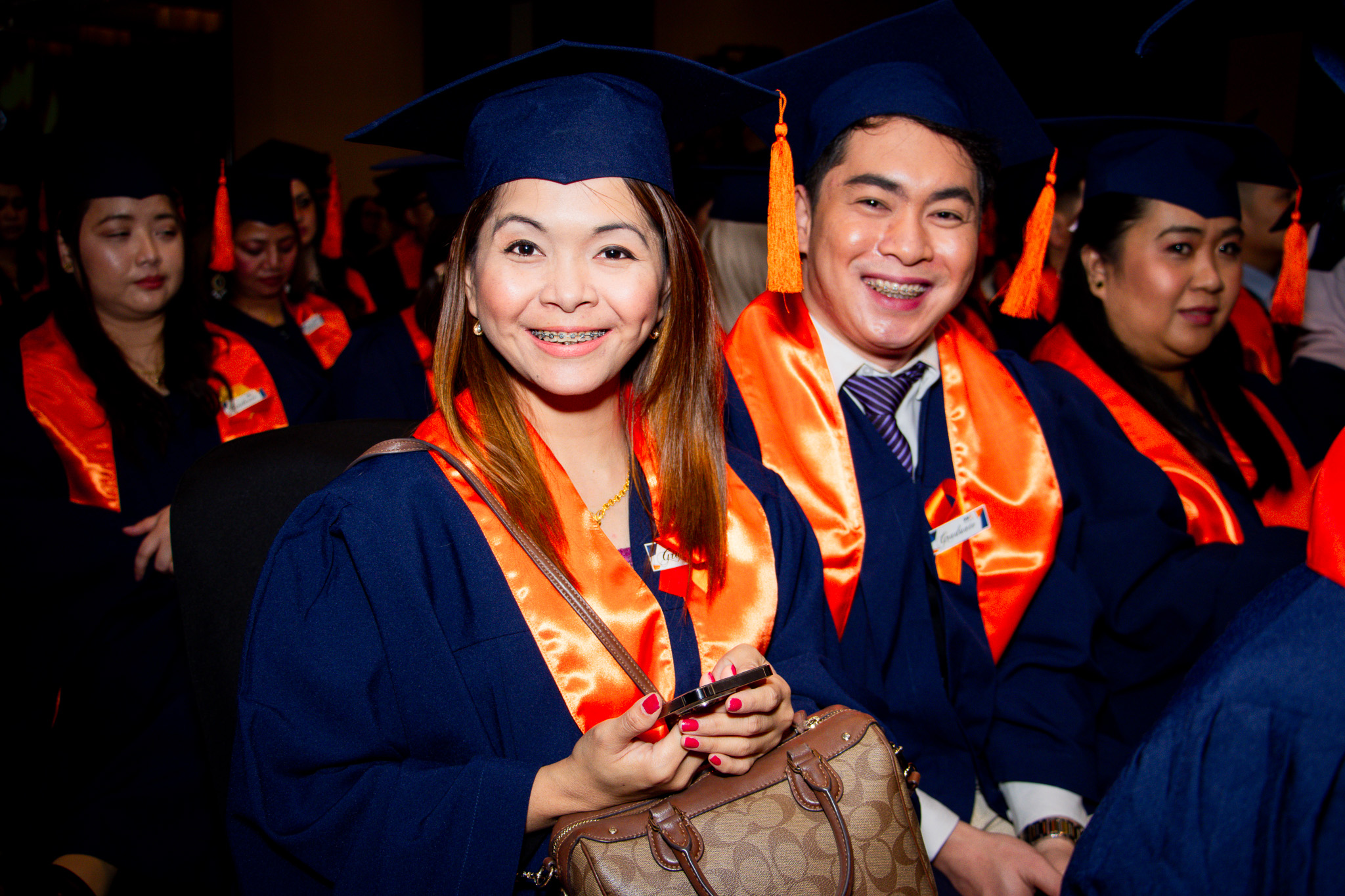 Graduates seated together at the PPA Business School commencement ceremony